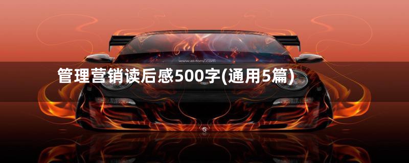 管理营销读后感500字(通用5篇)