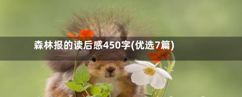 森林报的读后感450字(优选7篇)