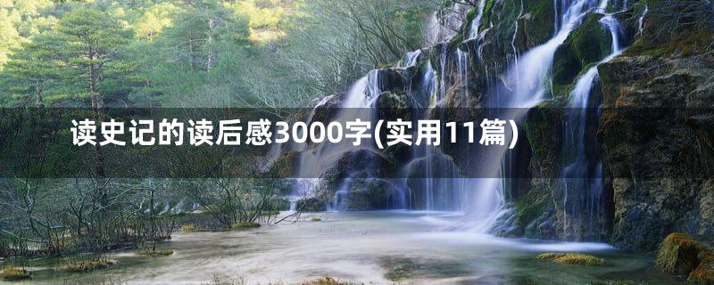 读史记的读后感3000字(实用11篇)