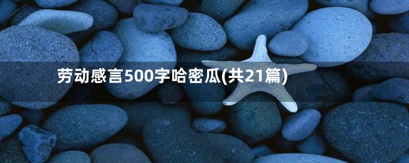 劳动感言500字哈密瓜(共21篇)