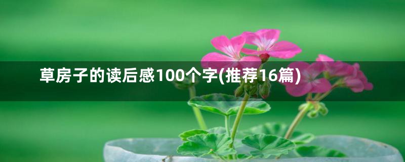 草房子的读后感100个字(推荐16篇)