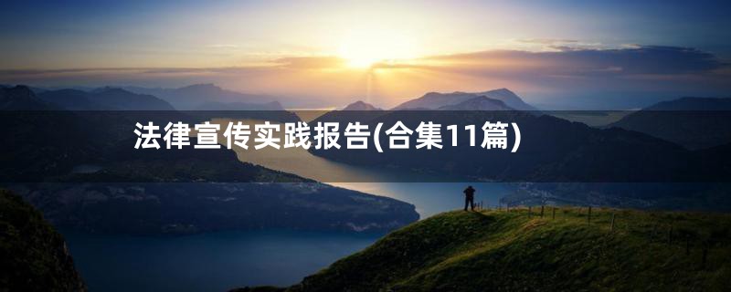 法律宣传实践报告(合集11篇)