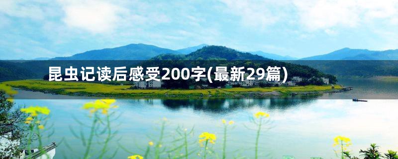 昆虫记读后感受200字(最新29篇)