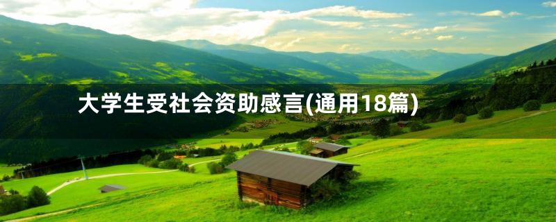 大学生受社会资助感言(通用18篇)