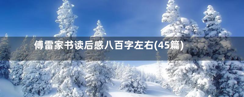 傅雷家书读后感八百字左右(45篇)