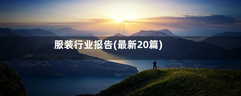 服装行业报告(最新20篇)